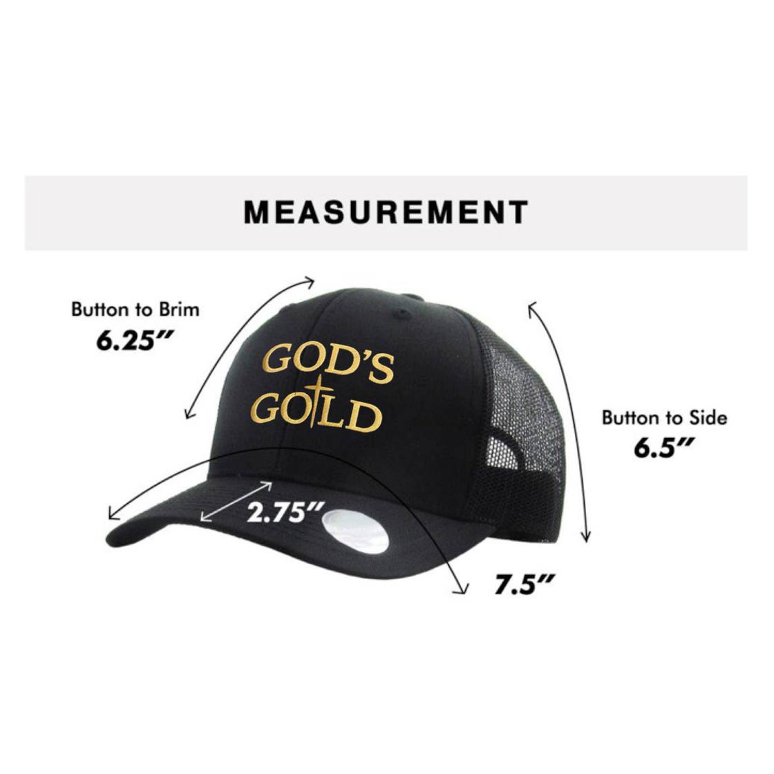 God’s Gold Classic Embroidered Trucker Hat | Camo