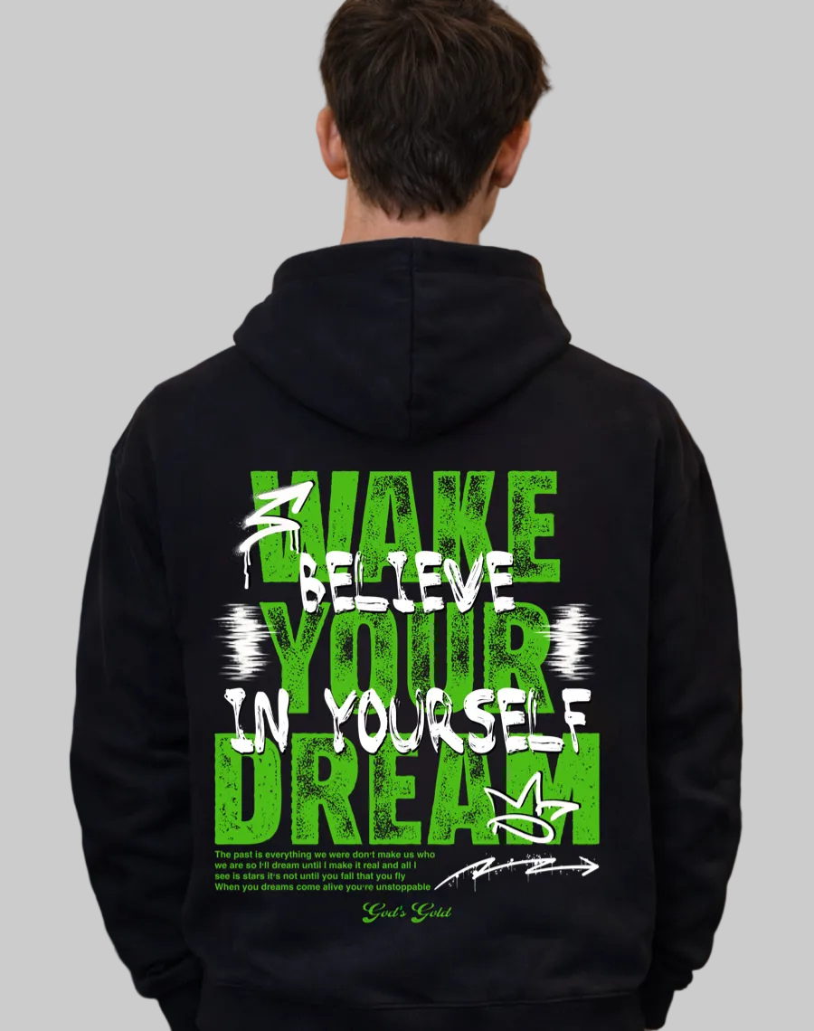 Believe in Yourself, Wake Your Dream Heavyweight Pullover Hoodie