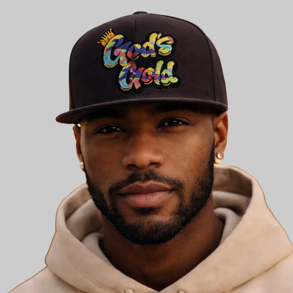 God’s Gold Multicolor Embroidered Snapback Hat