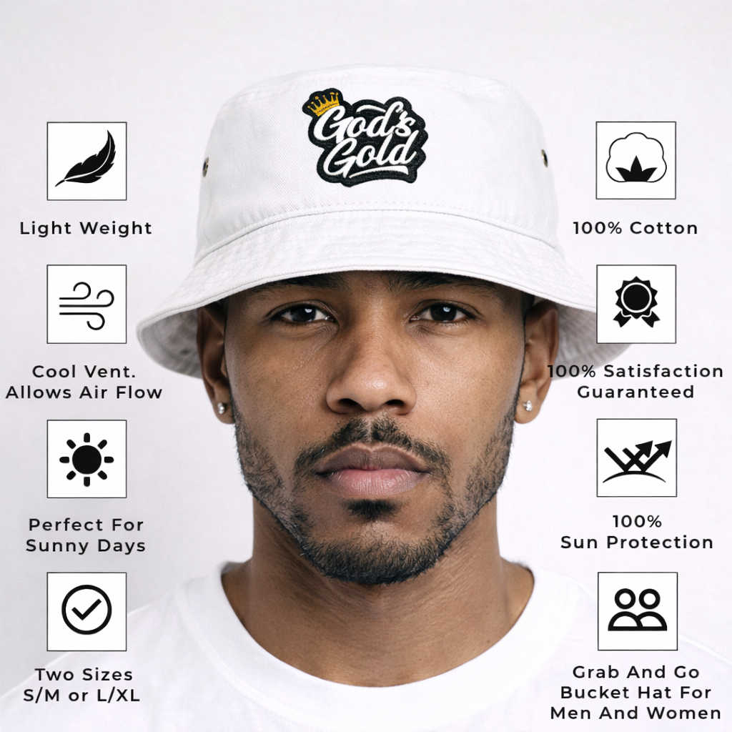 Embroidery God's Gold Camouflage Bucket Hat
