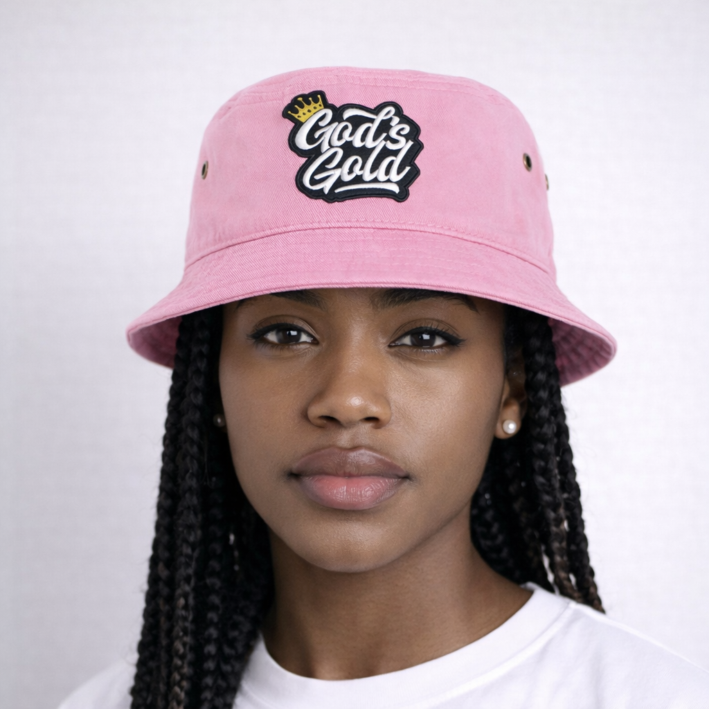 Bucket God's Gold Pink Bucket Hat