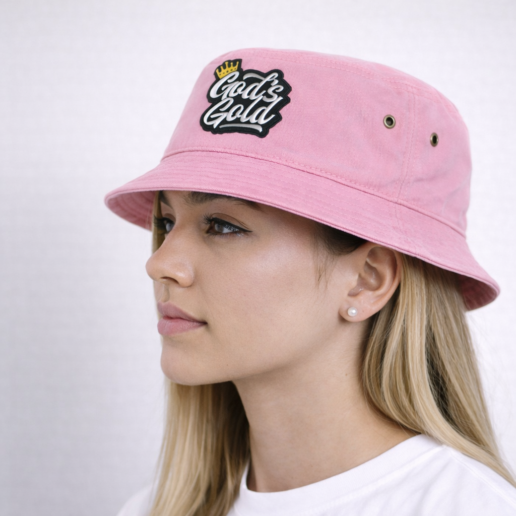 Bucket God's Gold Pink Bucket Hat