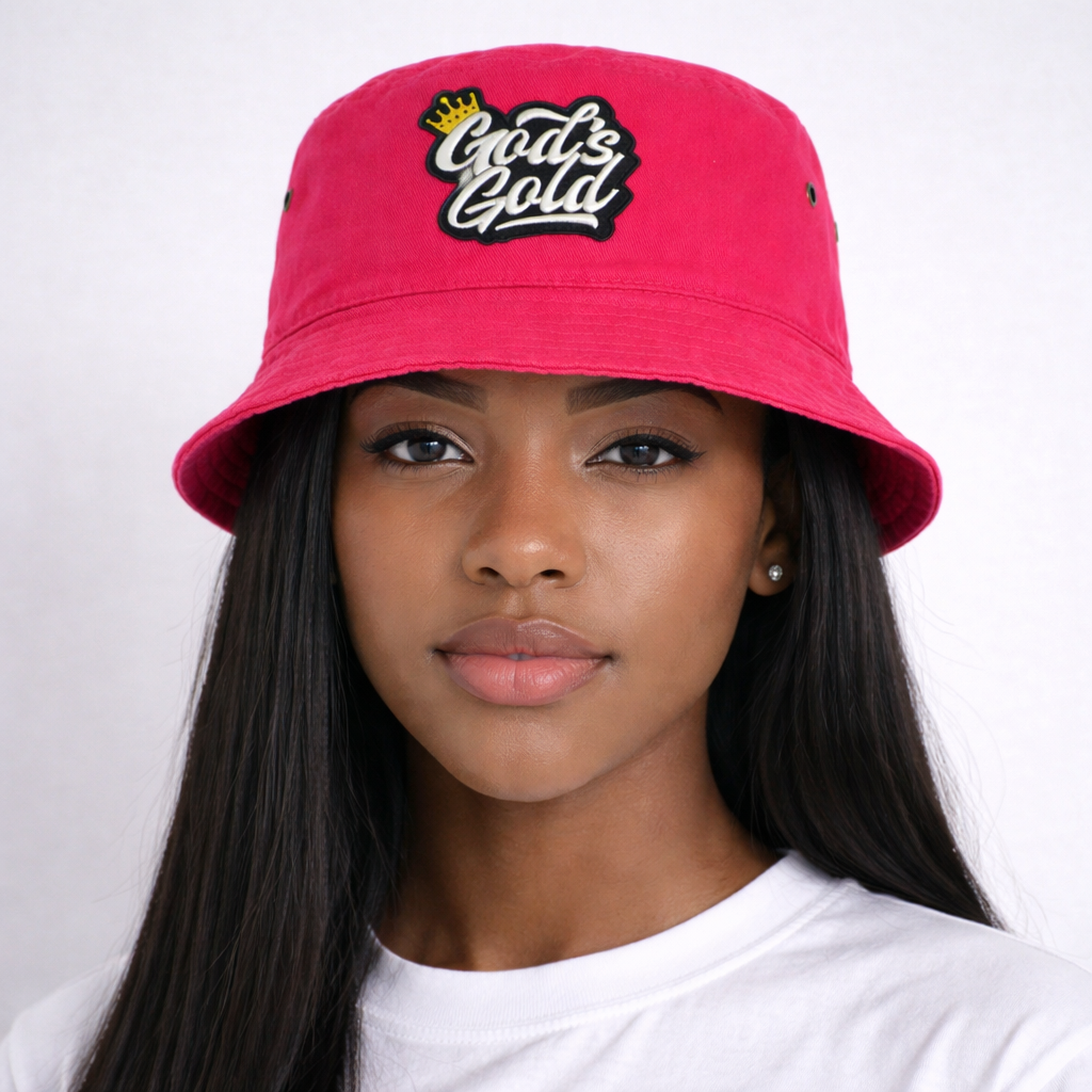 Bucket God's Gold Hot Pink Bucket Hat