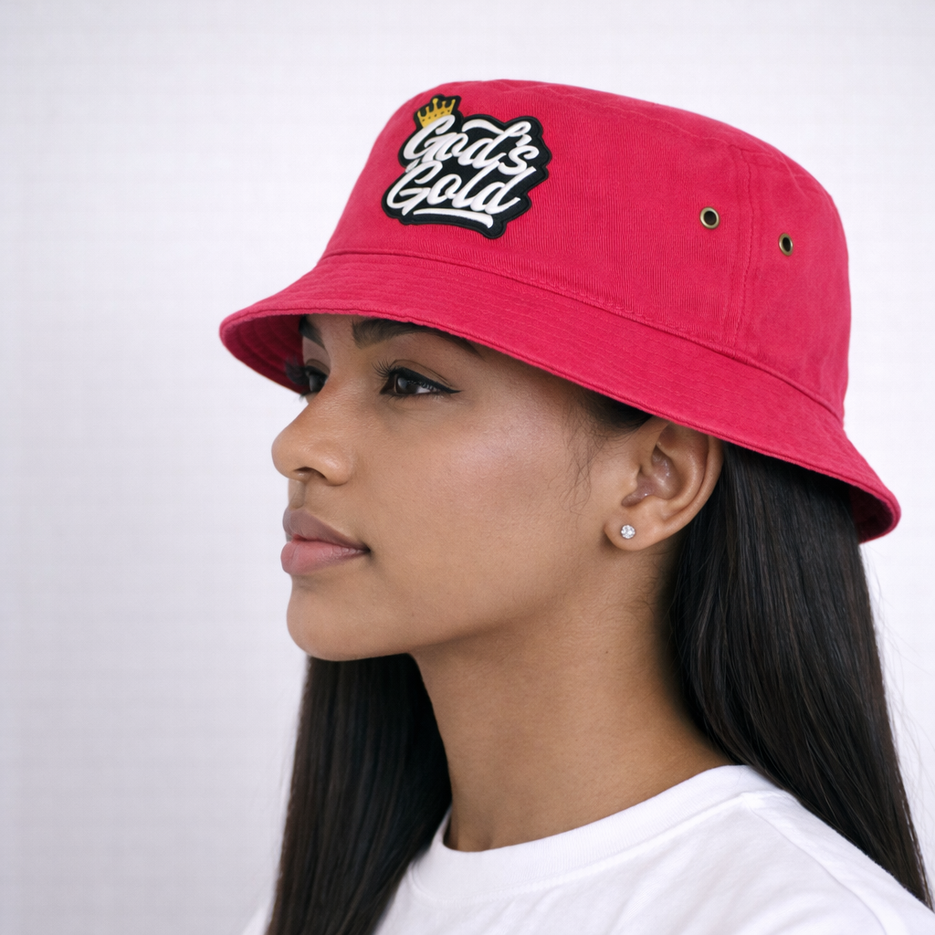 Bucket God's Gold Hot Pink Bucket Hat