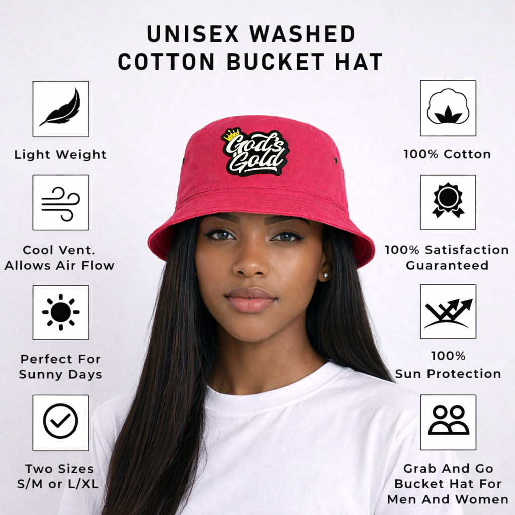 Bucket God's Gold Hot Pink Bucket Hat