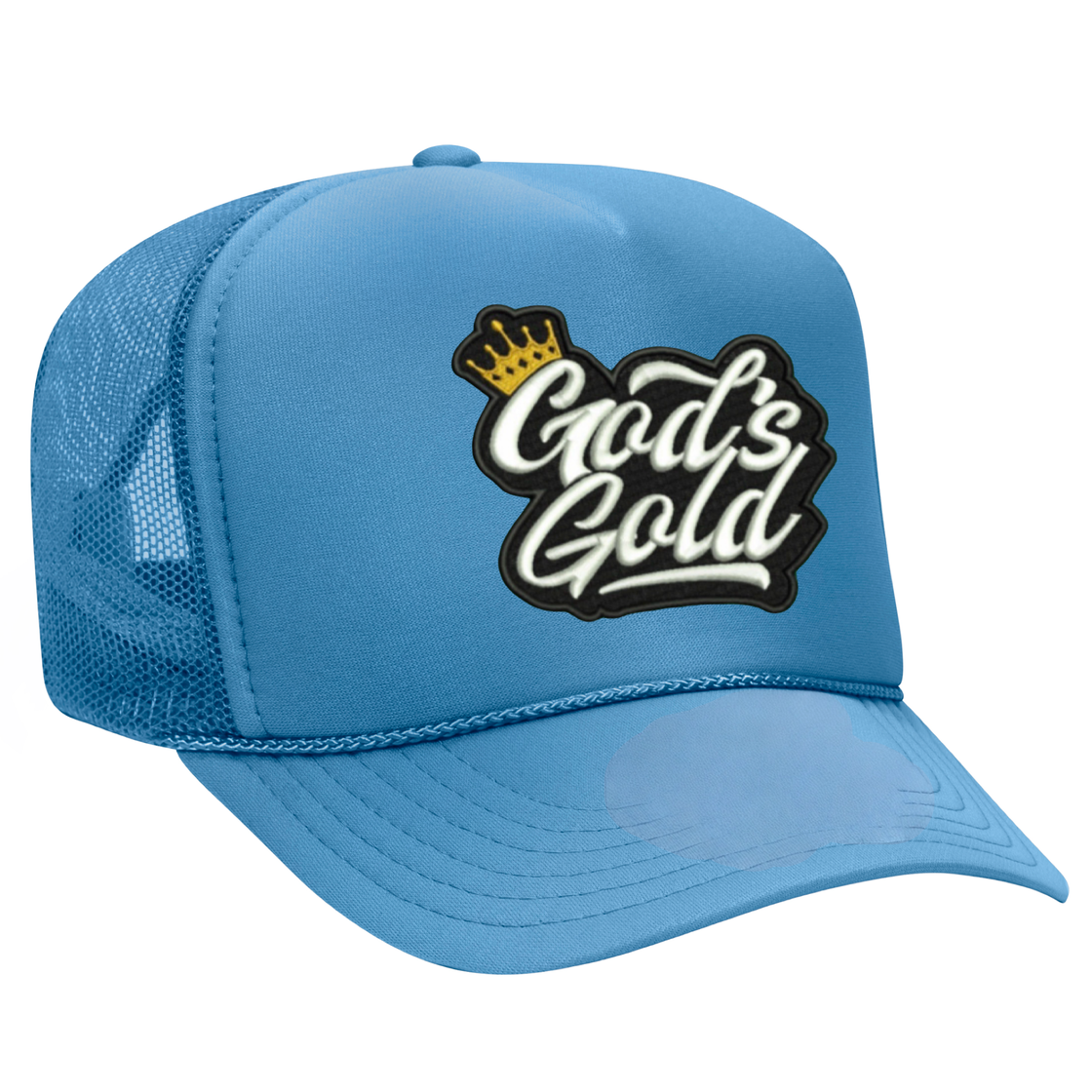 God’s Gold Faith Pack, Graphic Tee + Cool Blue Crown Trucker Hat