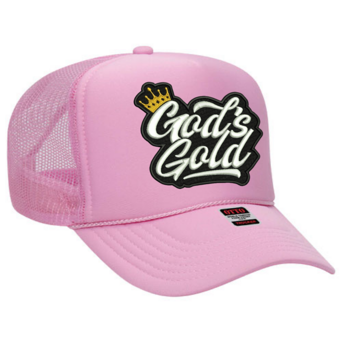 God's Gold Pink Trucker Hat