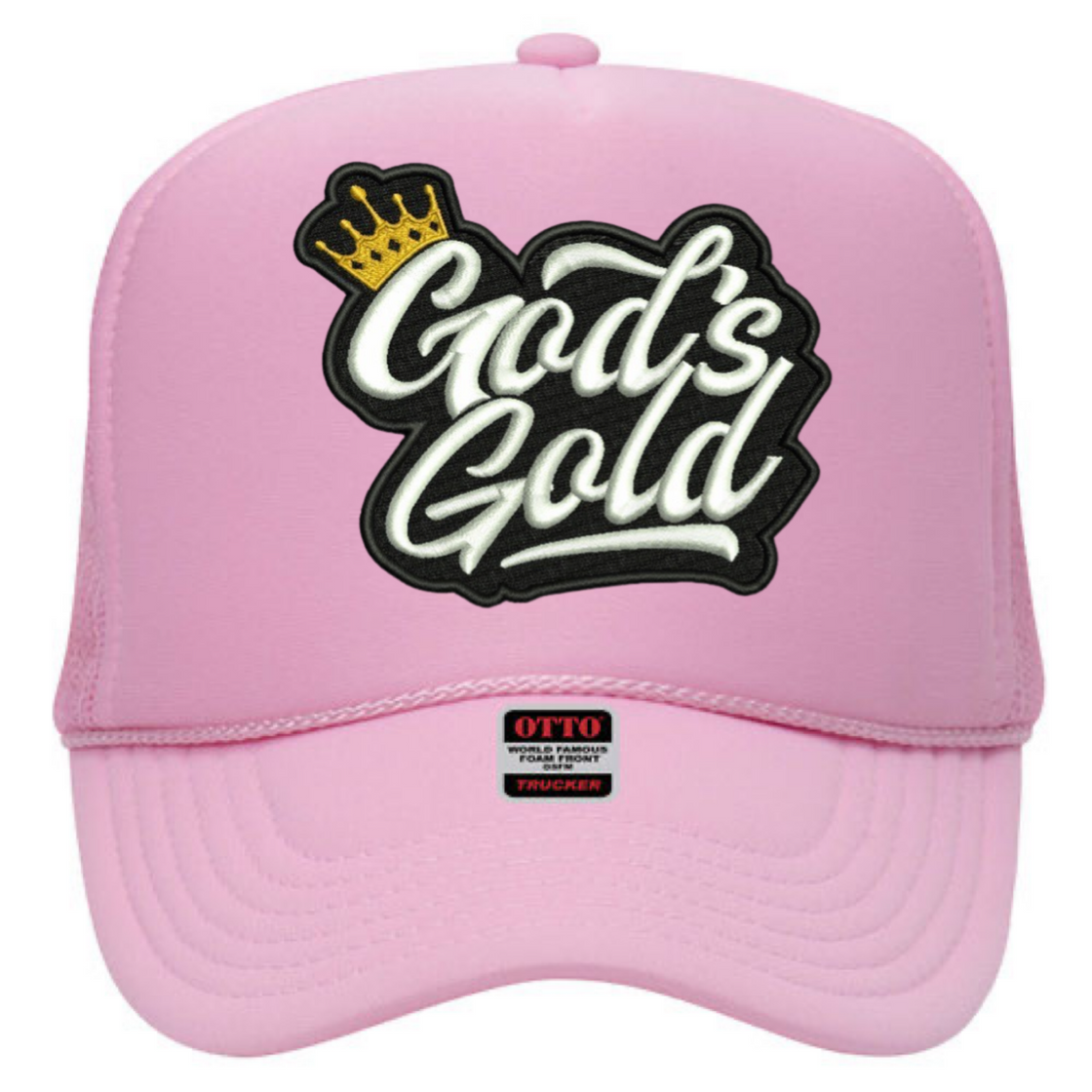 God's Gold Pink Trucker Hat