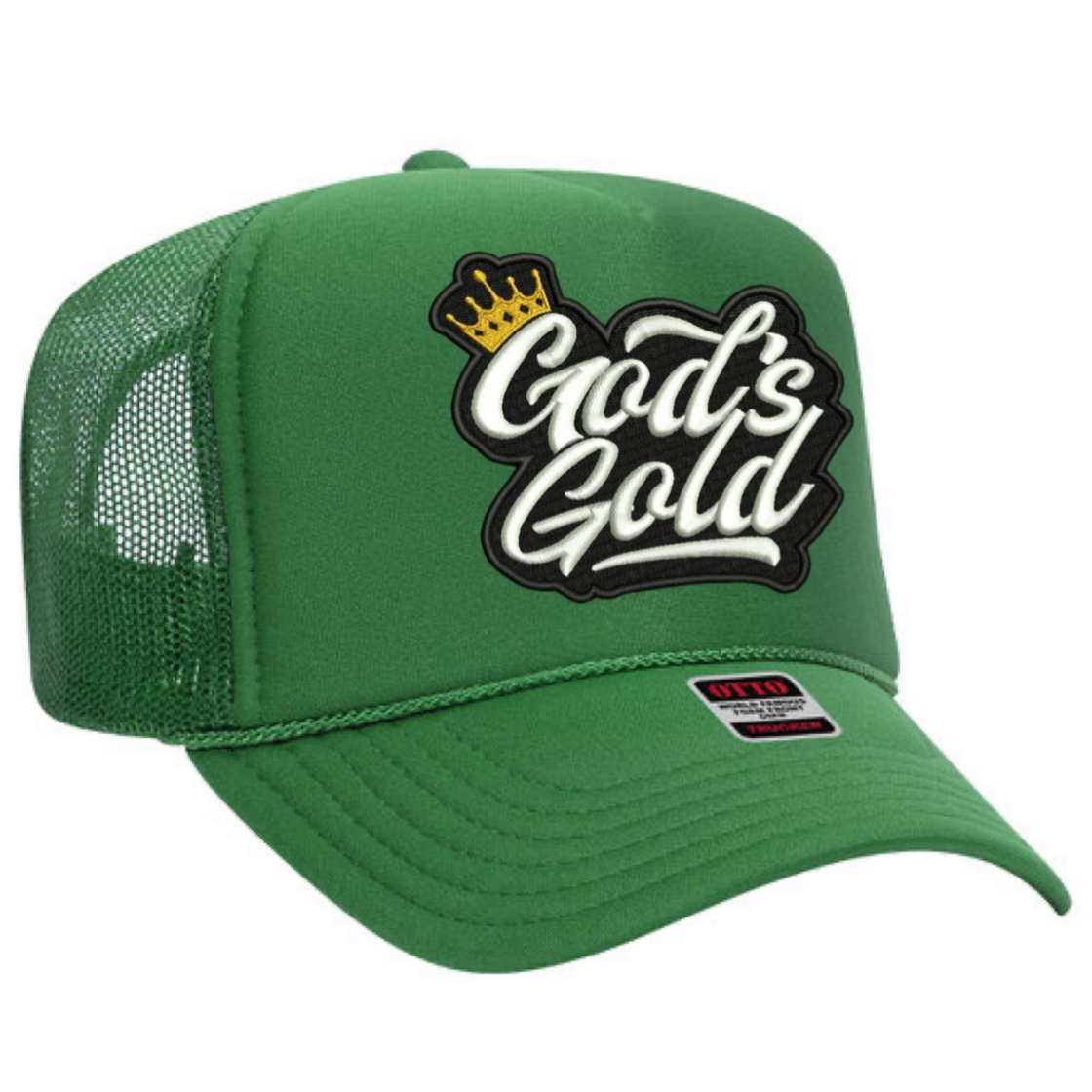 God's Gold Green Trucker Hat