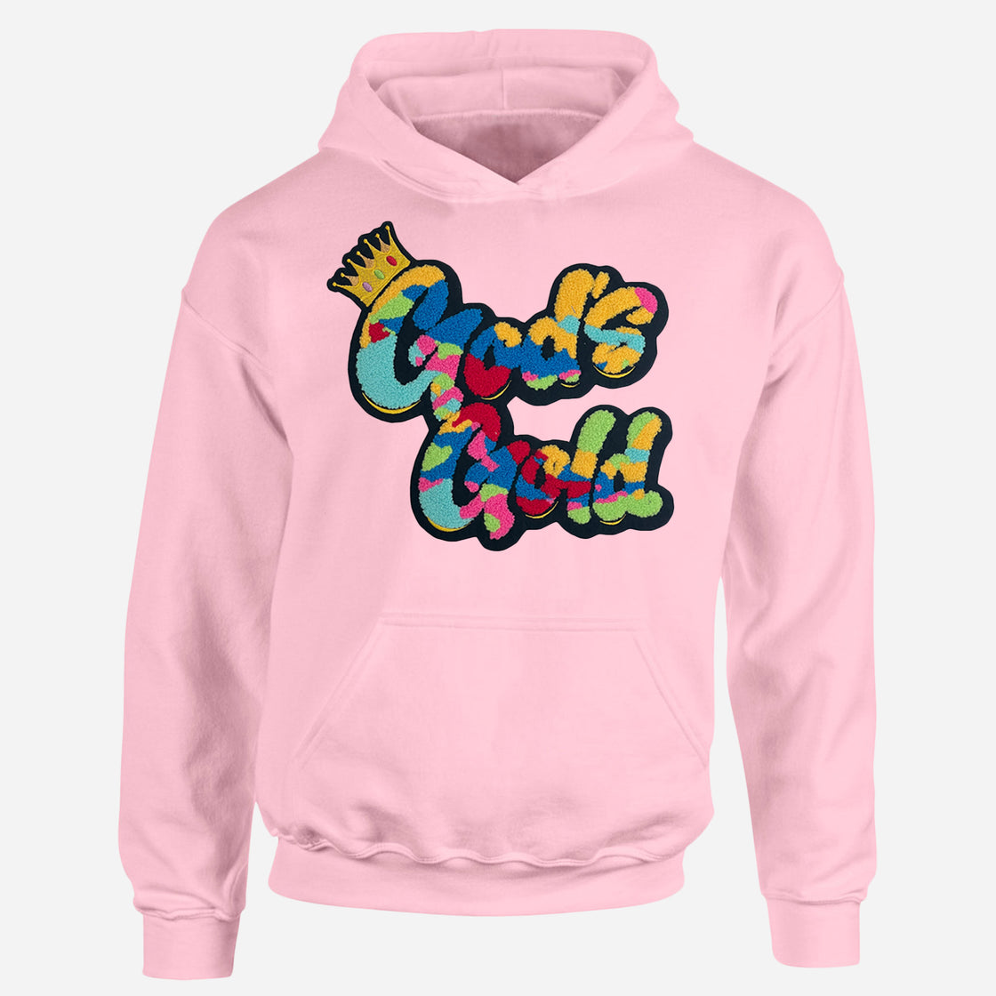 God's Gold Chenille Multi-Color Pink Hoodie