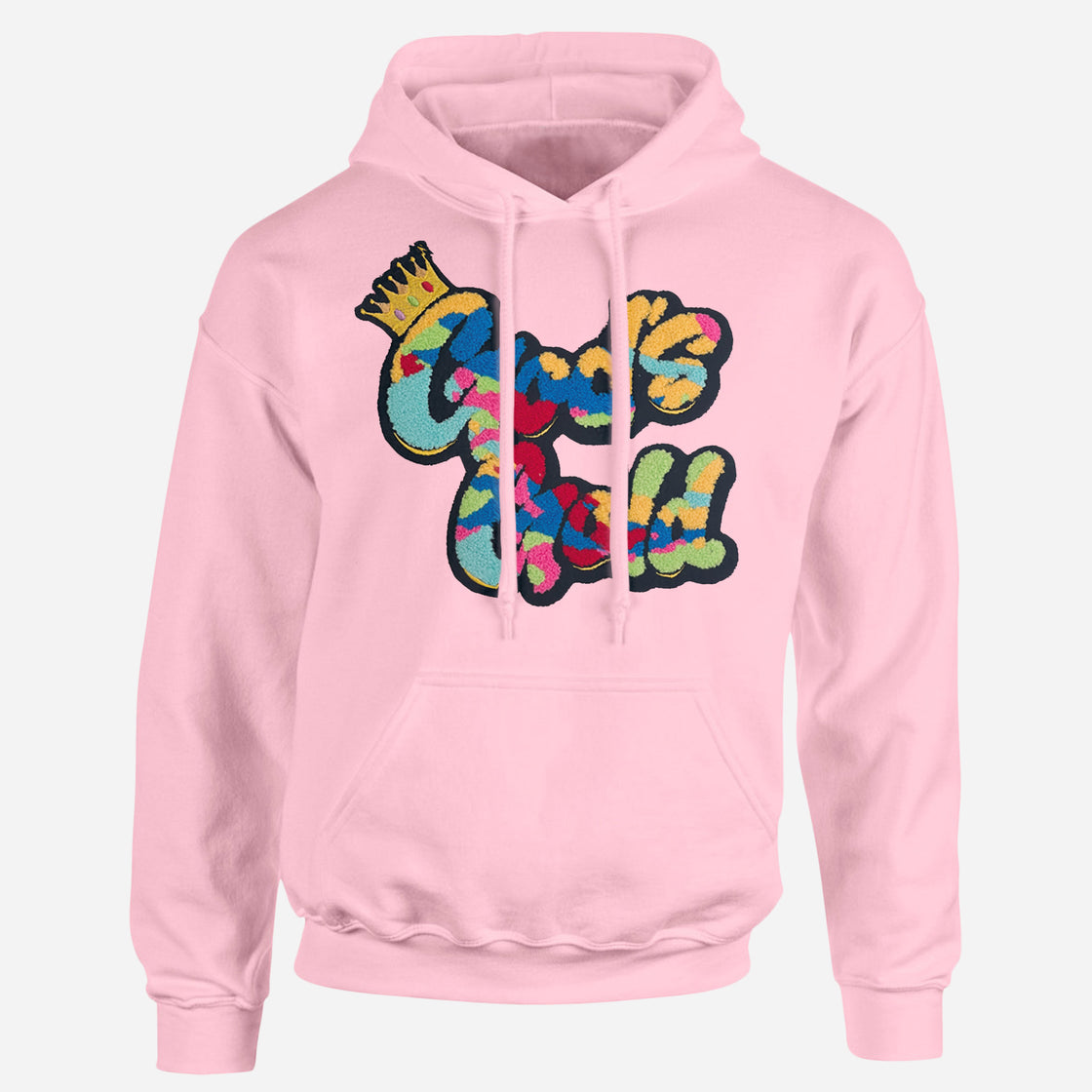 God's Gold Chenille Multi-Color Pink Hoodie